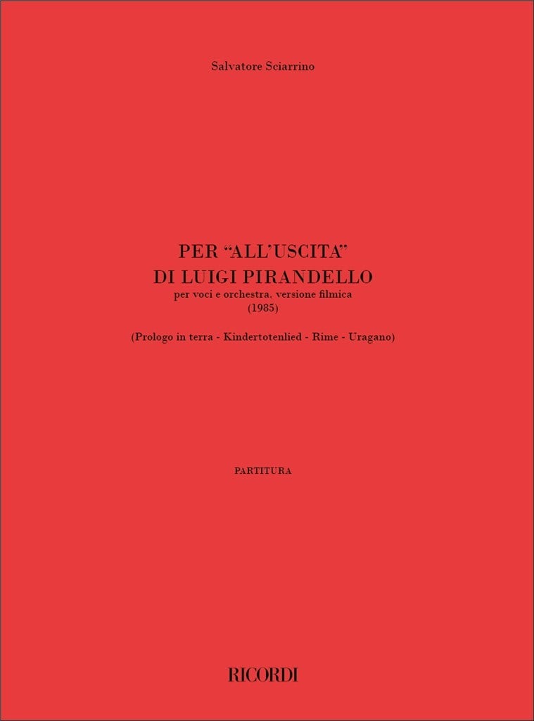 Per 'All'Uscita' Di Luigi Pirandello
